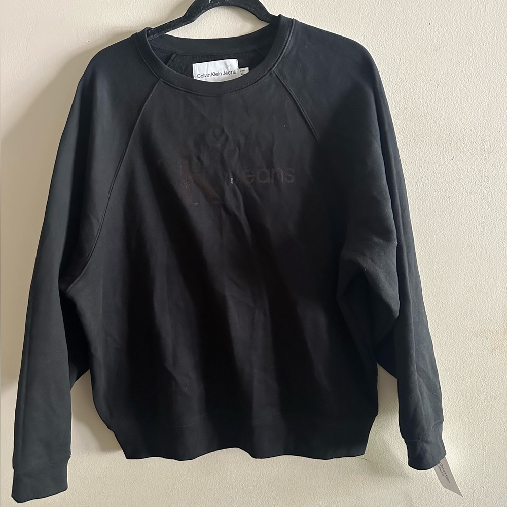 Calvin Klein Jeans Women’s Black Crewneck Sweater Size XL NWT